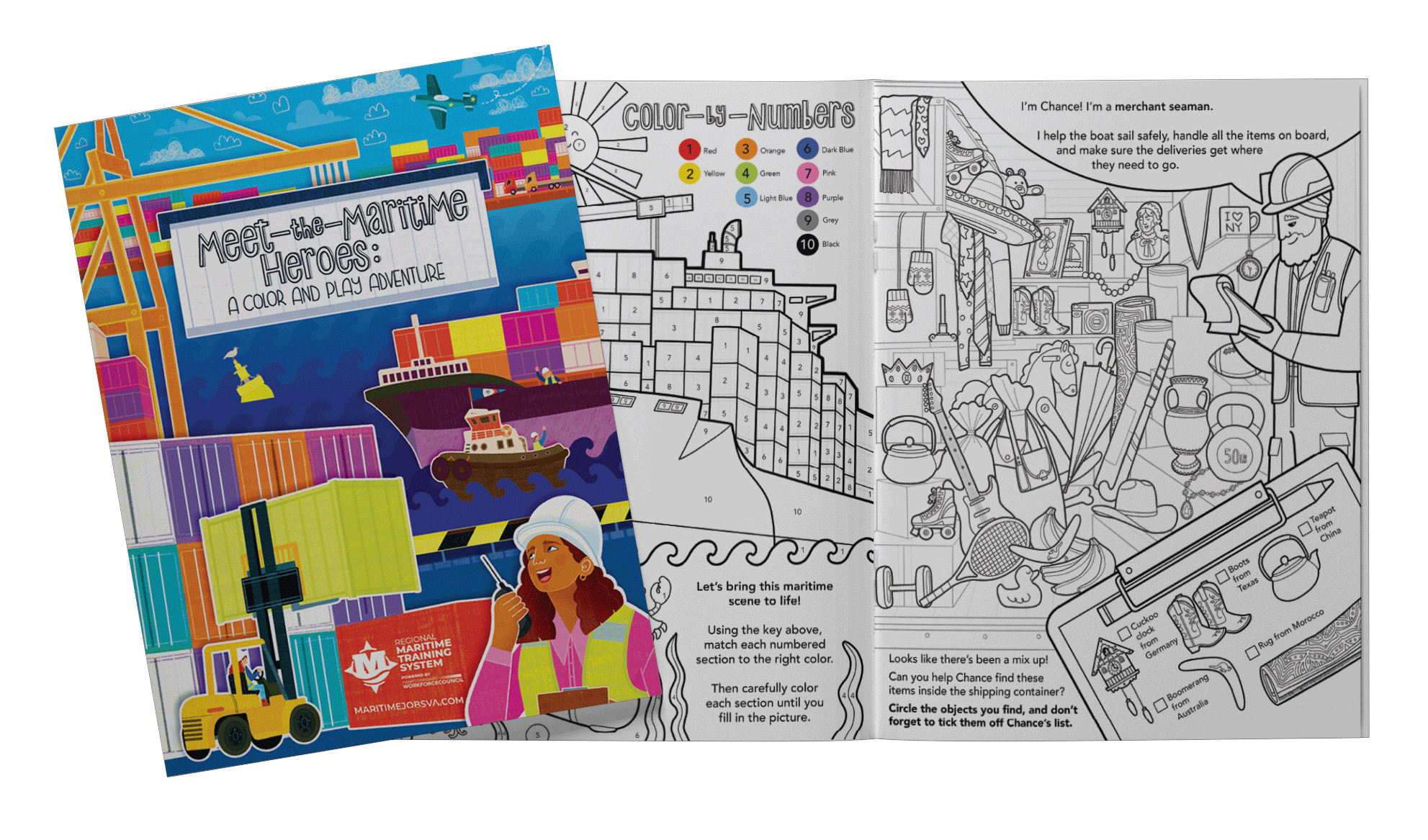 Youth Coloring Book about the Maritime Industry